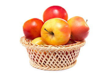 Red apples isolated on white