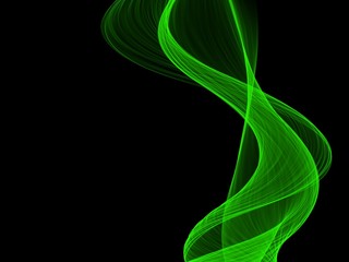      Abstract Soft Color Green Wave Background 