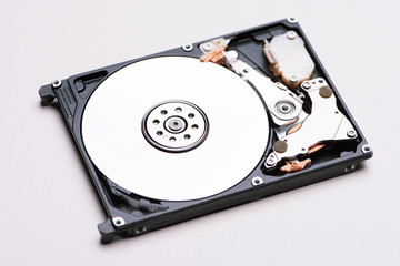 A hard disk drive isolated on white background.