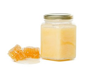 Fresh honey with honeycomb