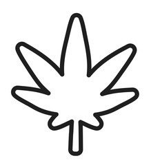 Cannabis Sign. Vector Leaf.