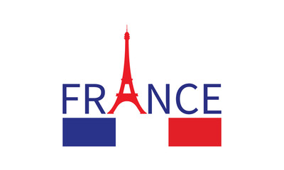 Obraz na płótnie Canvas France Eiffel tower poster illustration banner