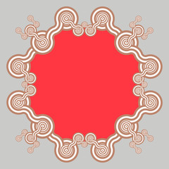 graphic wheels hexagonal frame in silver gold red