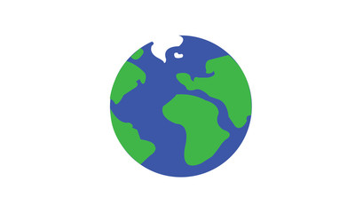 Earth round globe world symbol black vector illustration