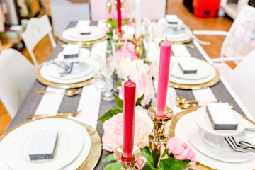 The wedding table decoration
