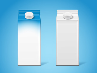 Blank carton milk boxes or paper 3d container
