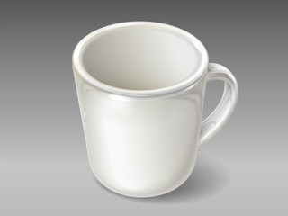 Isolated porcelain cup for tea or coffee