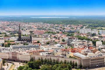 Cityscape view of Leipzig city, Saxony, Germany