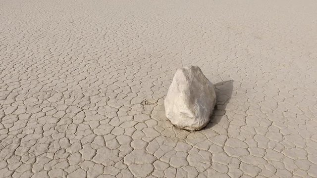 The famous moving rocks in Death Valley