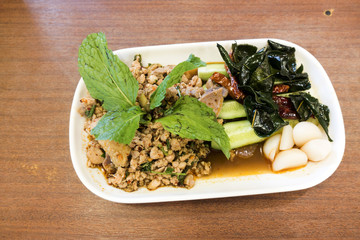 Pork chops with spicy Thailand