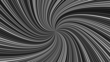 Grey abstract hypnotic spiral background - vector graphic design from striped rays