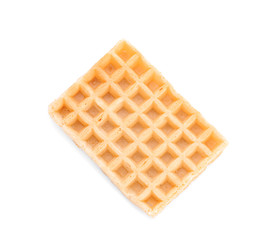 Delicious waffle on white background