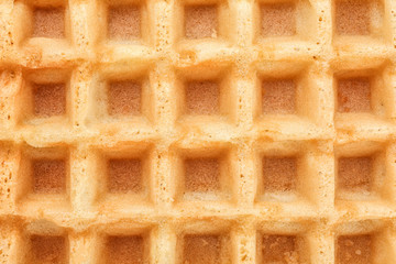 Closeup view of delicious waffle