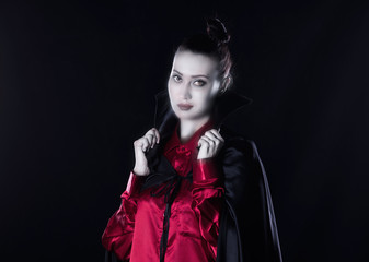 queen of vampires, black studio background