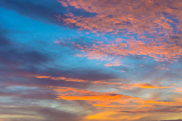 Fototapeta premium Fantastic view of the dark overcast sky. Dramatic and picturesque twilight scene