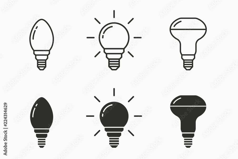 Aufkleber lamp vector icon for graphic and web design.