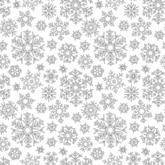 Naklejka na ściany i meble Christmas pattern from snowflakes