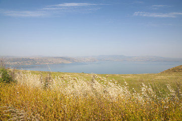 Fototapeta premium Sea of Galilee and the Golan Heights