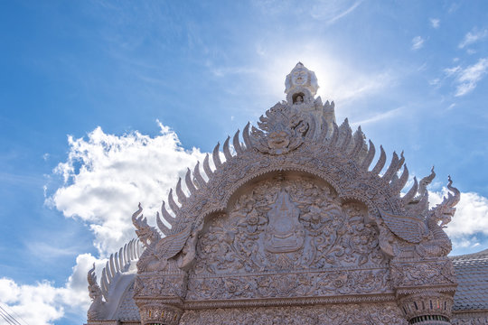 Temple with cloud sky at Thailand.