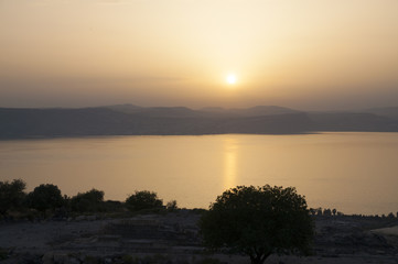 Sunset over the Sea of Galilee
