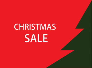 Christmas sale poster red banner business discount