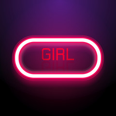 Create neon light girl letter background