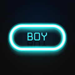 Create neon light boy letter background
