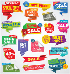 Modern sale banners and labels collection