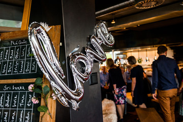 love balloon on wedding