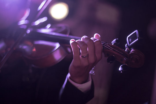 Playing the violin
