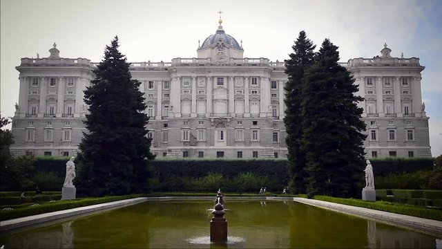 Royal Palace of Madrid from Sabatini Gardens