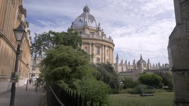  St Mary’s Passage and  the Radcliffe Camera in Oxford with monks