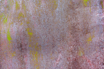 Old rusty painted metal background texture plate