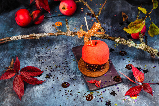 Halloween candy apple dessert