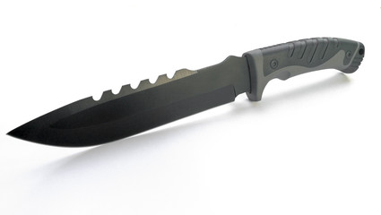 Hunting knife isolated on white background