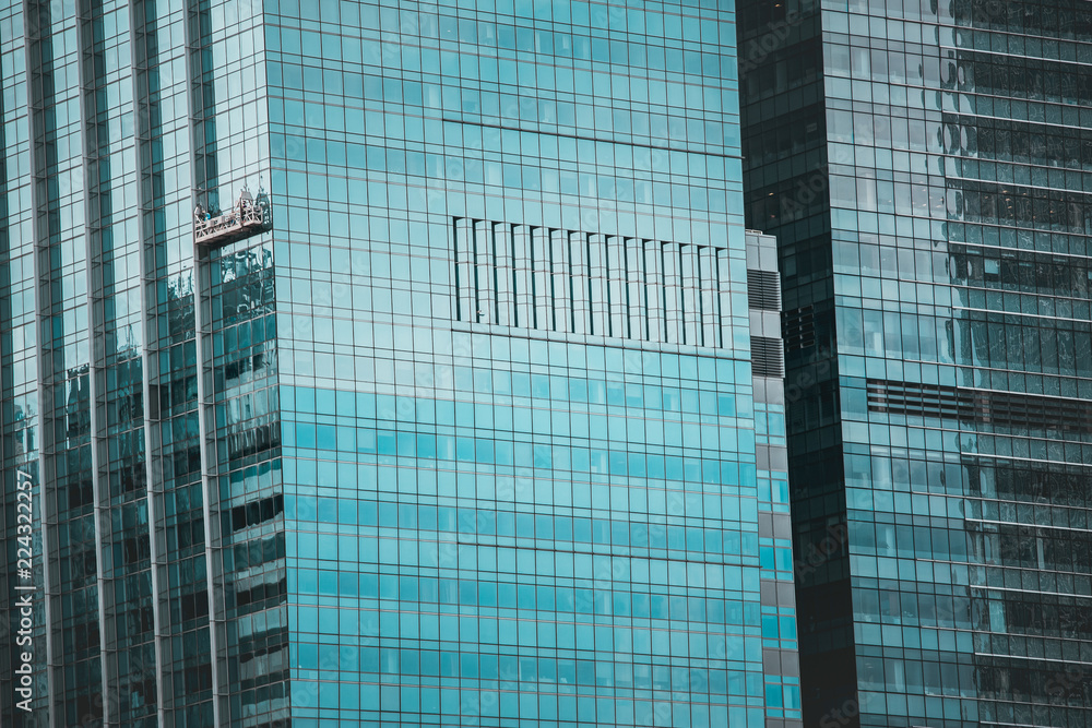 Poster modern architecture window closeup