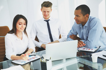 professional business team working with financial documents