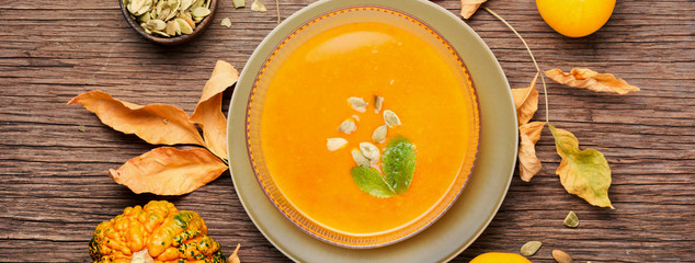 Autumn pumpkin soup