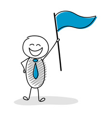 Business image with team leader concept. Vector.