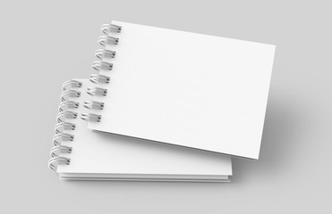 White hard cover notebooks