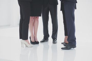 close up. a group of business people standing together