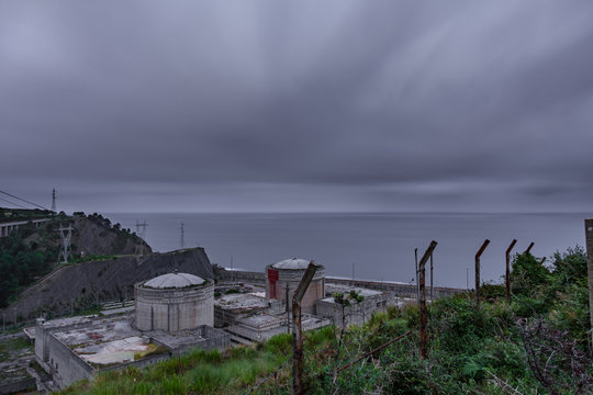 Long exposure nuclear plant in Lemoniz, Vizcaya