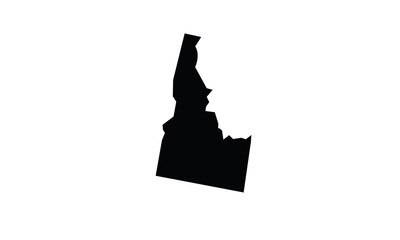 Idaho outline map state shape