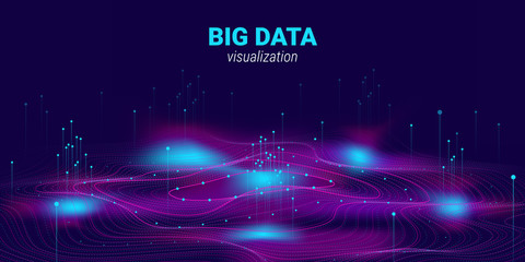 Obraz premium Abstract 3D Big Data Visualization.