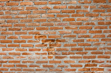 Old brown and red brick wall