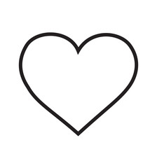 Heart icon vector linear pictogram isolated on white