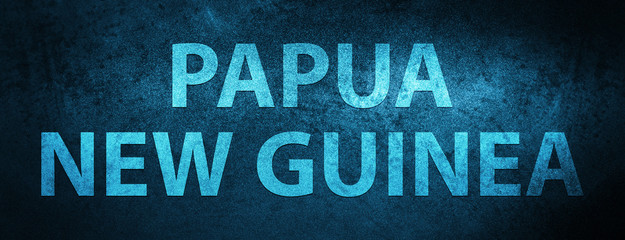 Papua New Guinea special blue banner background