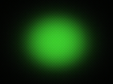A green halftone background, circular shadowed shape. Put your text with a fancy font to create a comic strip cartoon animation.
