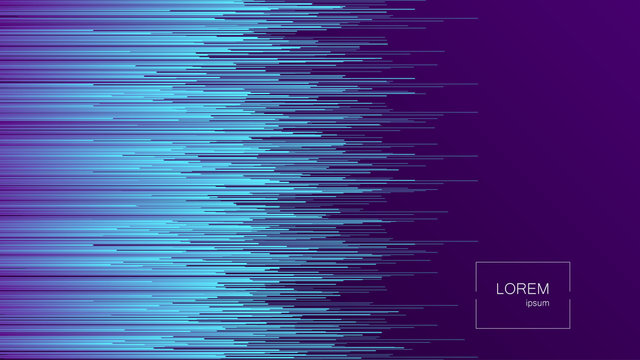 Dynamic Flow Bright Lines Abstract Background. Landing Page. Digital Glitch Effect