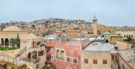 Obraz premium Large panoramic view of Nazareth city. Israel